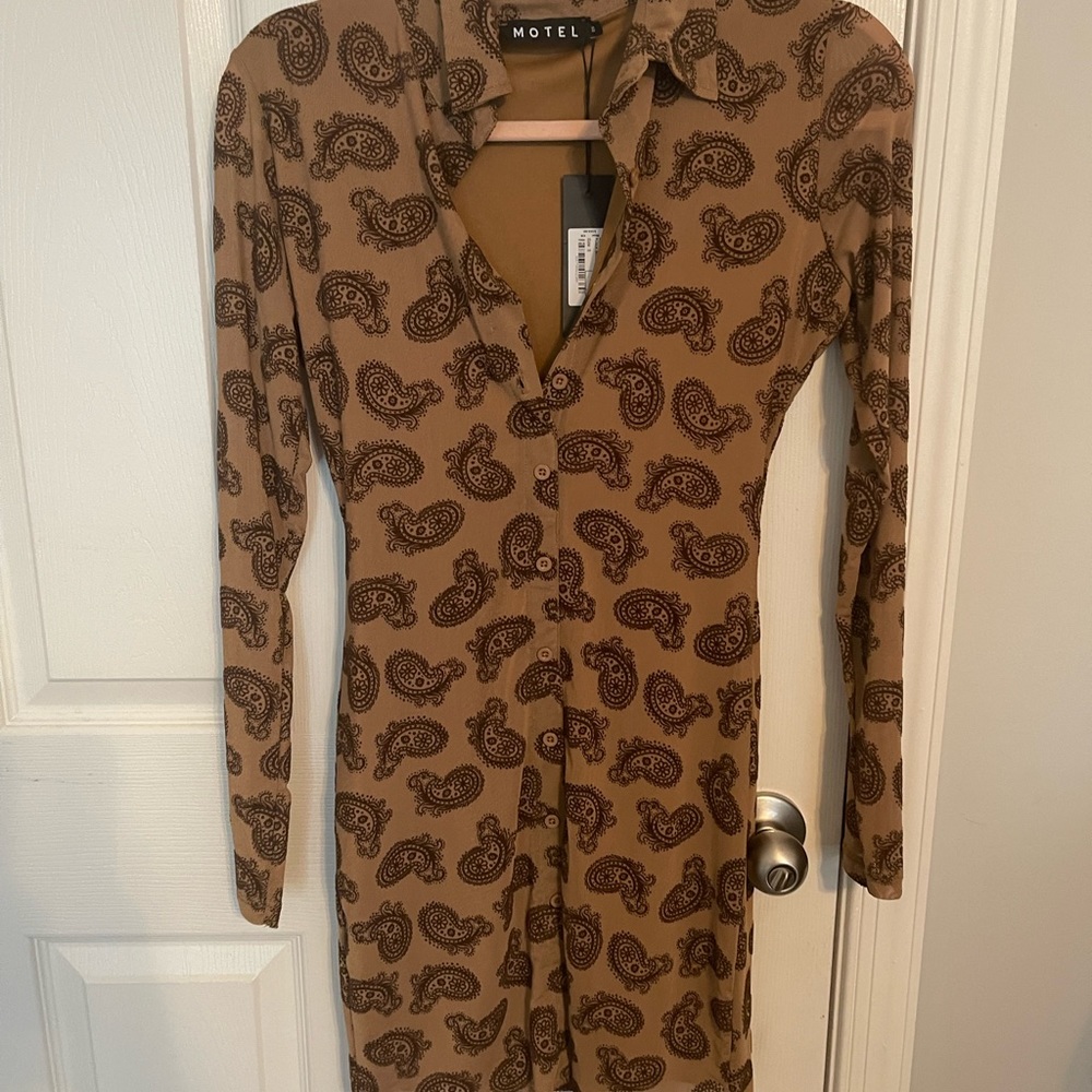 Motel collard mini Dress